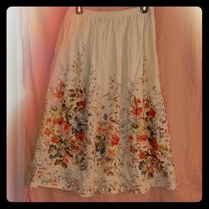Long floral skirt